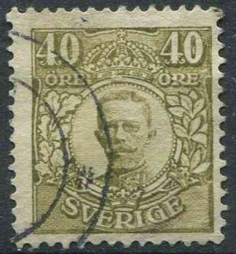SUEDE 1918 OBLITERE N° 100