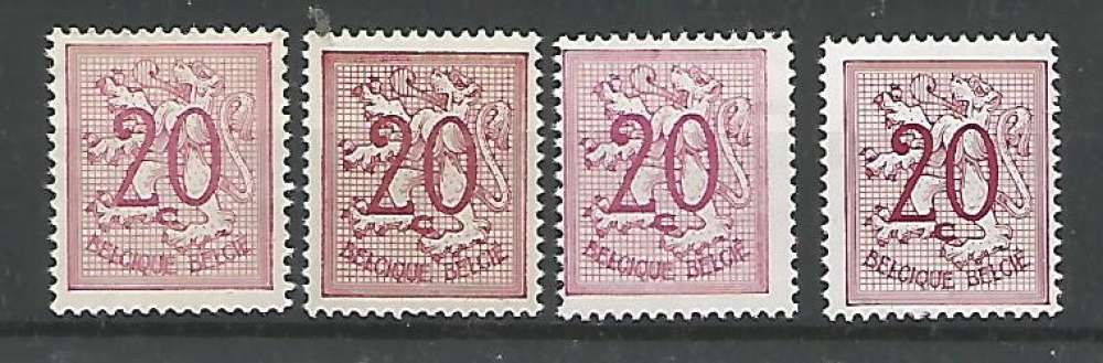 Belgique - 1951 - Chiffre sur Lion Héraldique - Tp n° 851, 851a, P2 et P6 - Neuf **