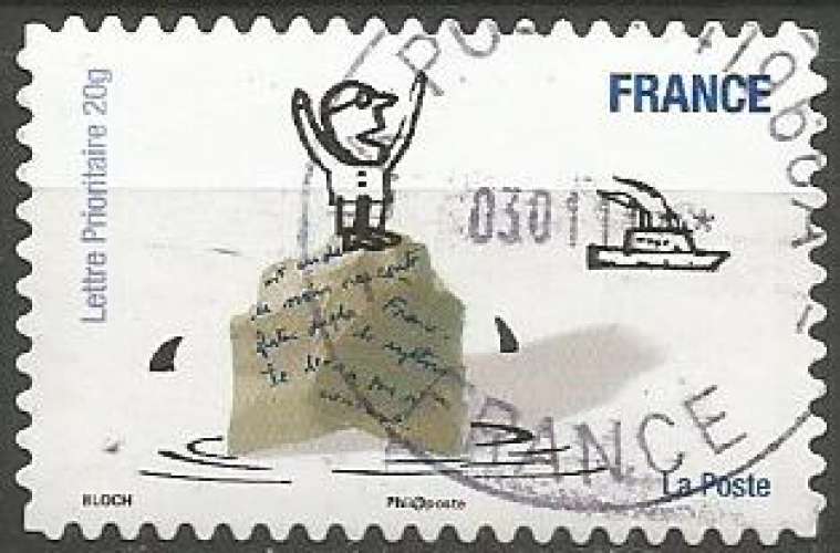 France - 2010 - Y&T n° AA 476 - Obl. - Carnet Sourires - Serge Bloch