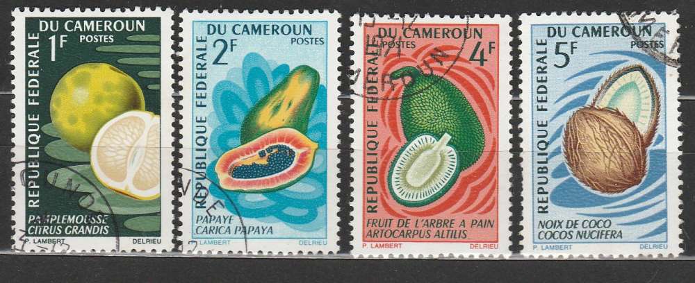 Cameroun Fruits YT 441 à 444 oblitérés 