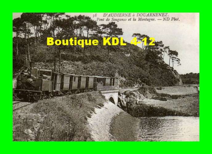 AL REP 35 - Train - loco Corpet-Louvet 030 T n° 12 au Pont de Souganso - AUDIERNE - REPRODUCTION