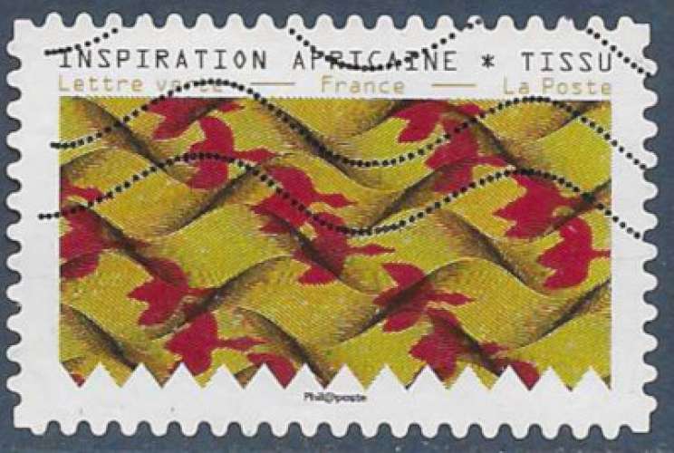 FRANCE 2019 : yt 1664 Oblitéré/Used  # Inspiration Africaine - Tissus motifs nature