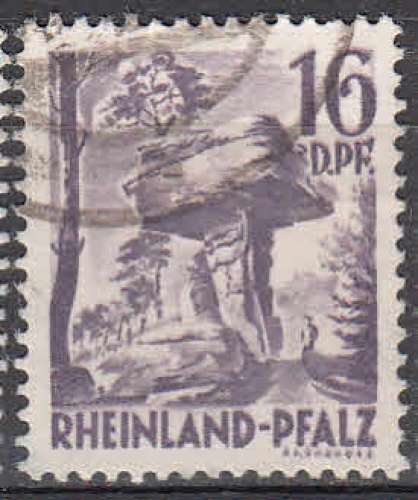 Allemagne-Rhéno-Palatinat 1948  Y&T  25  oblitéré  
