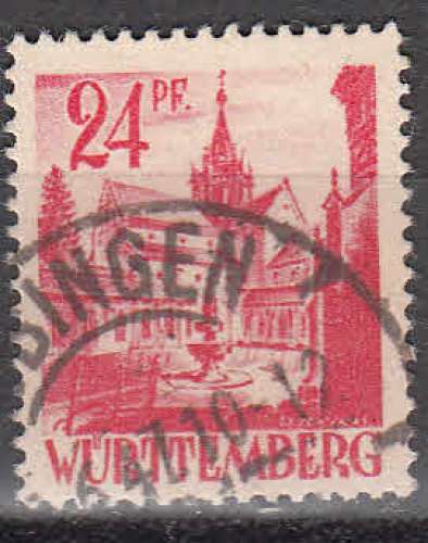 Allemagne-Wurtemberg 1947  Y&T  8  oblitéré  