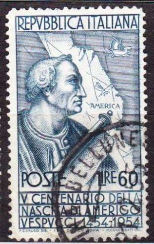 Italie 1954 YT 687 Obl 500 ans de la naissance Amerigo Vespucci