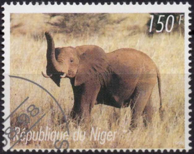 C058N - Y&T n° ??? - oblitéré - Eléphant - 1998 - Niger