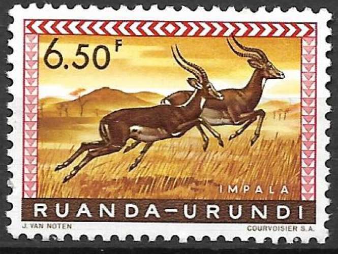 Rwanda Urundi 1959-60 Y&T 214 neuf sans charnière - Impala (scan dos) 