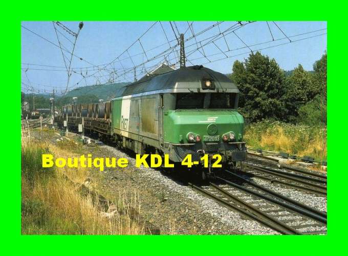 RU 1106 - Train - loco CC 72013 quittant la gare - NEUSSARGUES - Cantal - SNCF