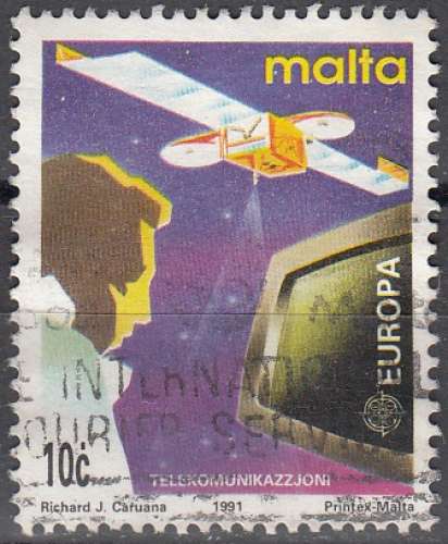 Malta 1991 Michel 854 O Cote (2006) 0.50 Euro Europa CEPT Télécommunications