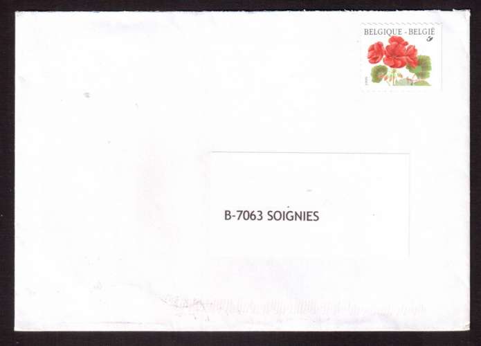 Belgique 1999 Y&T  2875a (o) géranium  sur lettre