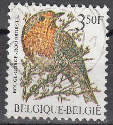 Belgique 1986 COB 2223 O Cote (2016) 0.20 Euro Rouge-gorge Cachet rond