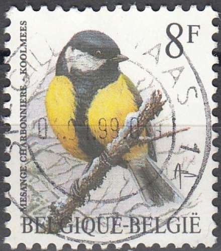 Belgique 1992 Michel 2512 O Cote (2016) 0.20 Euro Mésange charbonnière Cachet rond