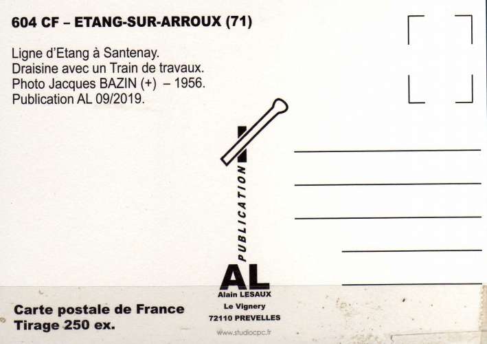 AL 604 - Draisine avec un TTX en gare d'ETANG-SUR-ARROUX - Saône et Loire - CFD Morvan