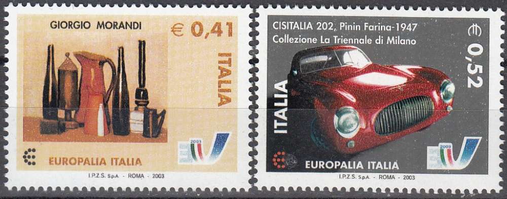 Italia 2003 Michel 2927 - 2928 Neuf ** Cote (2006) 1.90 Euro Europalia Italia emission avec Belgique