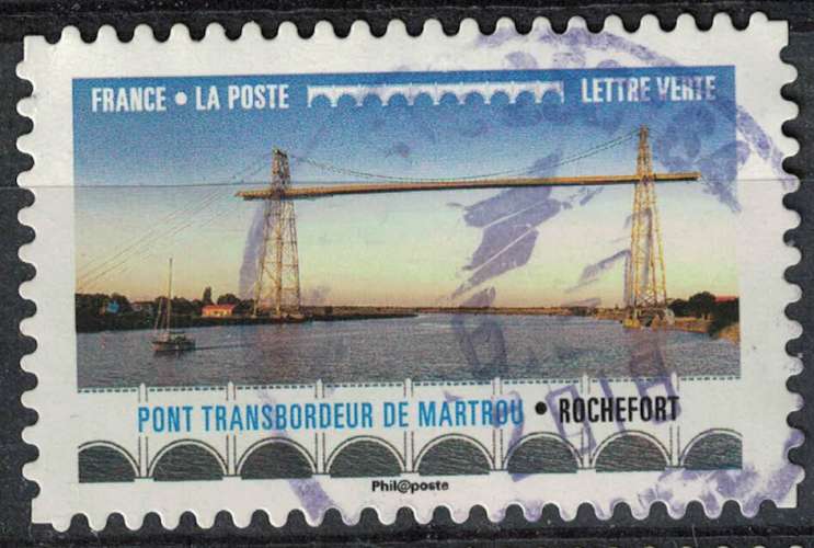 France 2017 Oblitéré rond Used Ponts et Viaducs Pont transbordeur de Martrou Rochefort Y&T 1477 SU
