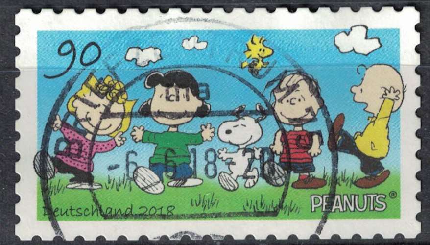 Allemagne 2018 Oblitéré Used Peanuts Sally Lucy Snoopy Woodstock Linus Charlie Brown SU