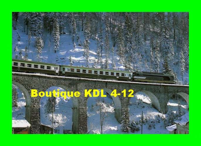 RU CT 14 - Train, loco BB 67586 sur le viaduc de l' Evalude vers MOREZ - Jura - SNCF