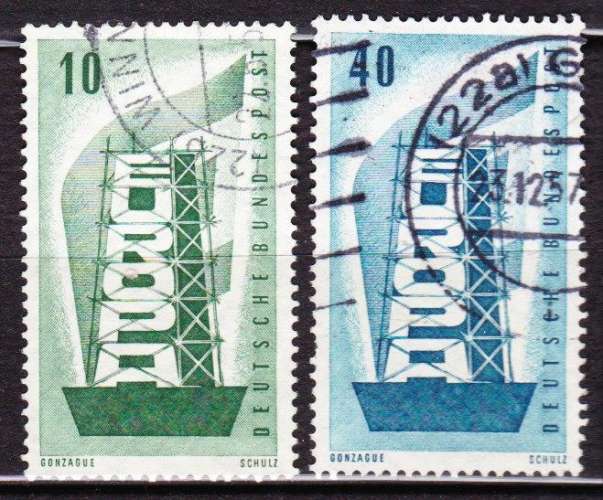 Allemagne 1956 YT 117-118 Obl Europa