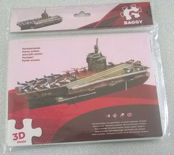 3D Puzzle de 65 pièces Porte Avions