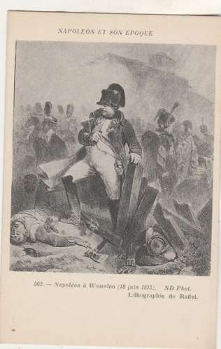 cpa  Napoléon à Waterloo