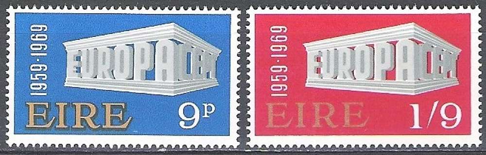 Eire 1969 Michel 230 - 231 Neuf ** Cote (2015) 4.00 Euro Europa CEPT Temple