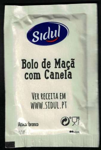 Portugal Sachet Sucre Sidul Bolo de maçã com canela gâteau aux pommes et à la cannelle sardines