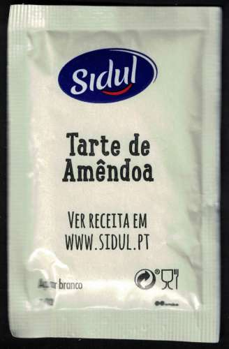 Portugal Sachet Sucre Sugar Sidul Tarte de Amêndoa aux Amandes et Hirondelles