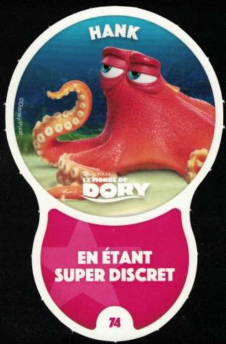 Carte à collectionner Disney Auchan Les Défis Effet Hank Le Monde De Dory 74 / 96