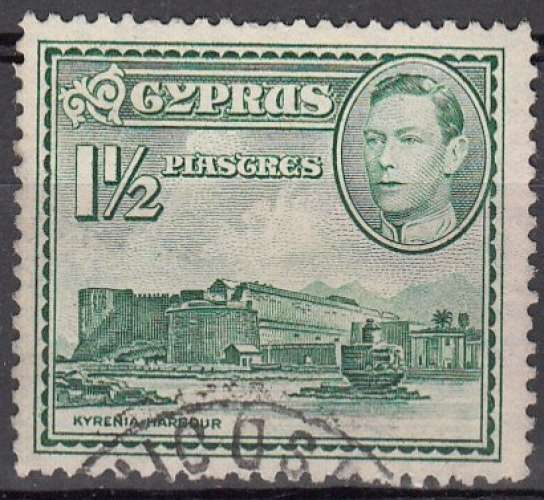 Cyprus 1938 Michel 143A O Cote (2009) 0.60 € Port de Kyrenia Cachet rond