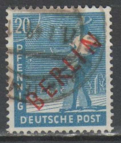 Berlin 1949 - AIS surchargé rouge 20 p.