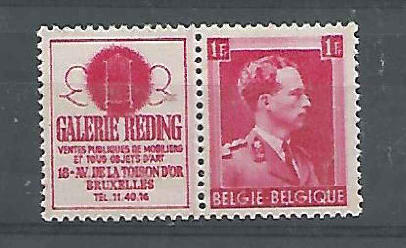 Belgique - 1941 - Galerie Reding - Pub 146 - Neuf **