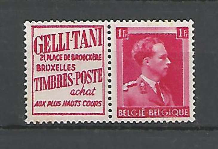 Belgique - 1941 - Gelli Tani - Pub 147 - Neuf **