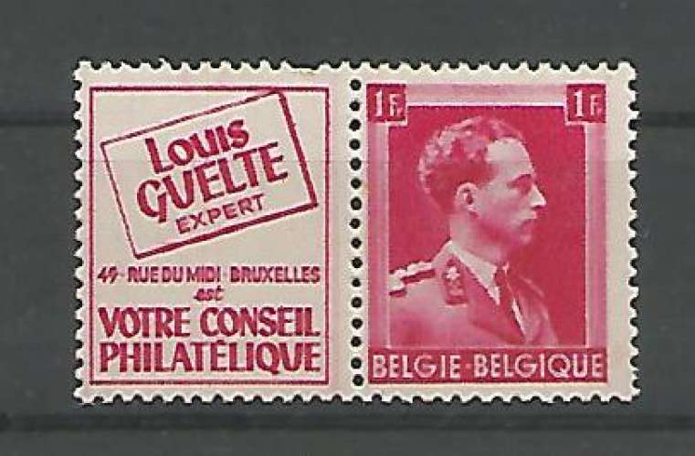 Belgique - 1941 - Louis Guelte - Pub 151 - Neuf **