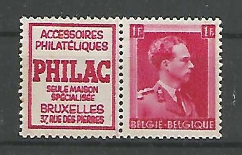 Belgique - 1941 - Philac Fr - Pub 154 - Neuf **