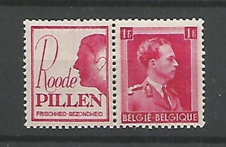 Belgique - 1941 - Roode Pillen Homme - Pub 162 - Neuf **