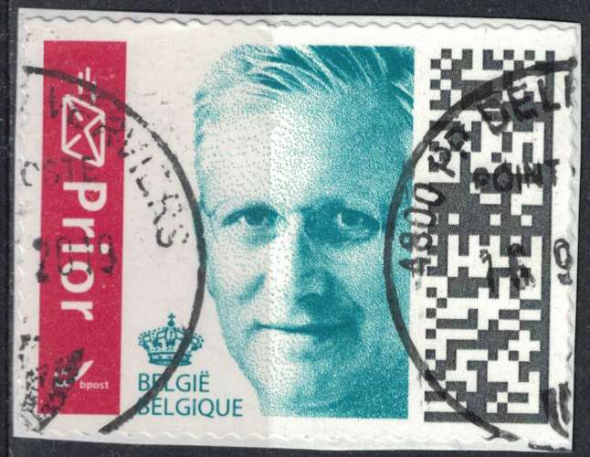 Belgique 2019 Oblitéré Used King Roi Philippe code datamatrix SU