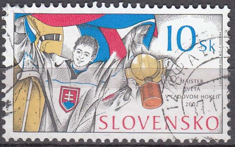 Slovensko 2002 Michel 432 O Cote (2009) 0.60 Euro Hockey sur glace Cachet rond