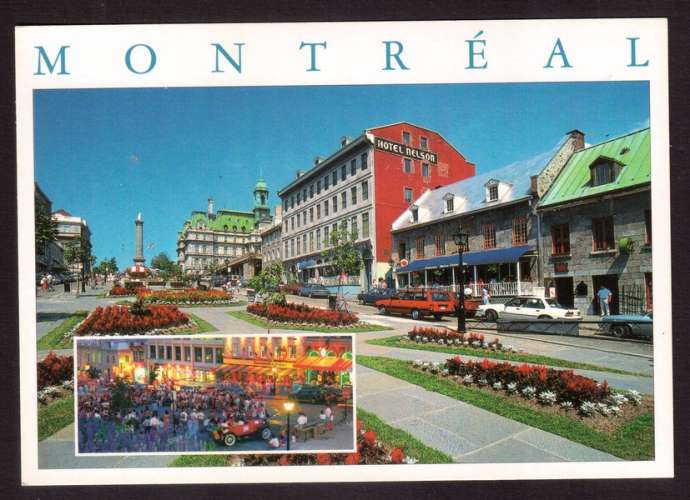 Canada Cpm  vieux Montréal et la place Jacques Cartier de jour et de nuit   NC