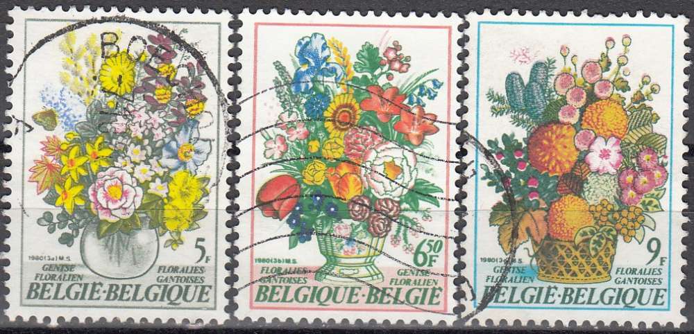 Belgique 1980 COB 1966 - 1968 O Cote (2016) 0.90 Euro Floralies Gantoises Cachet rond