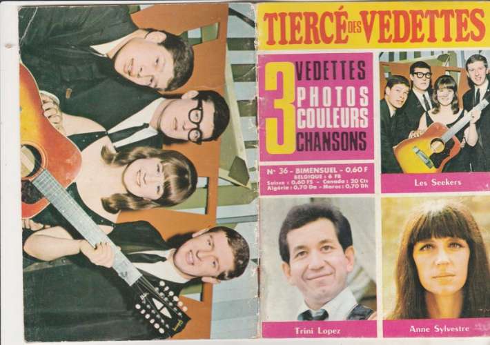  Bimensuel Tiercé des Vedettes Les Seekers , Trini Lopez , Anne Sylvestre