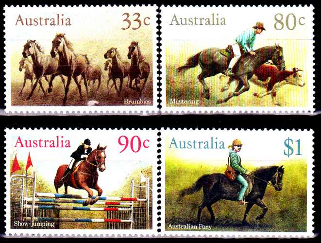 Australie 944 / 47 Chevaux et cavaliers