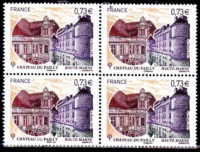 France 2016** Château de Pailly ( Bloc de 4 )