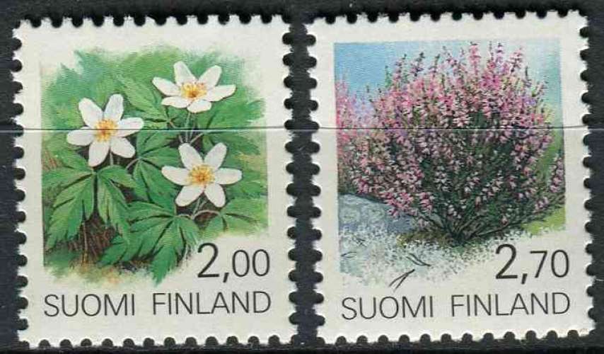 FINLANDE 1990 NEUF** MNH N° 1066 1067 fleurs