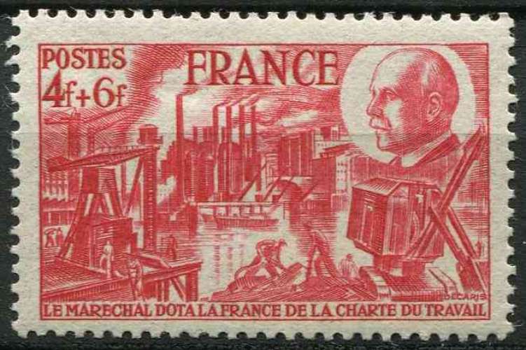 FRANCE 1944 NEUF* charnière N° 608