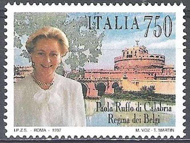 Italia 1997 Michel 2504 Neuf ** Cote (2006) 0.80 Euro Reine Paola emission avec la Belgique