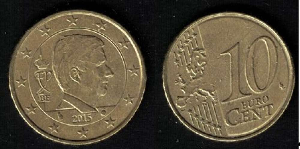 Belgique 2015 monnaie coin 10 euro cent effigie du roi Philippe SU