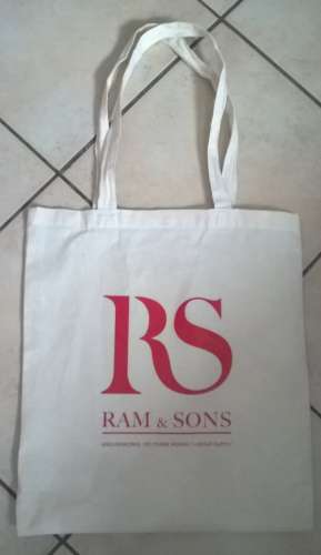 Royaume Uni Sac Tissu Fabric Bag Ram & Sons 100% Cotton Groundworks .....