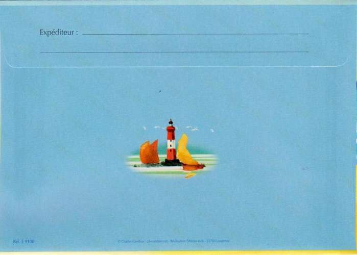 France Enveloppe illustrée Scène de plage d'après une oeuvre de Charles Cambier