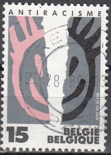 Belgique 1992 COB 2456 O Cote (2016) 0.30 Euro Antiracisme Cachet rond
