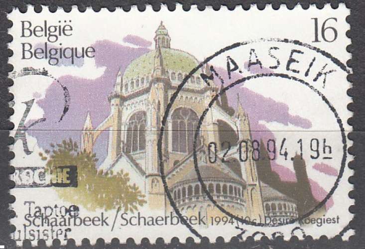 Belgique 1994 Michel 2614 O Cote (2016) 0.30 Euro Schaerbeek Eglise Royale Sainte-Marie Cachet rond